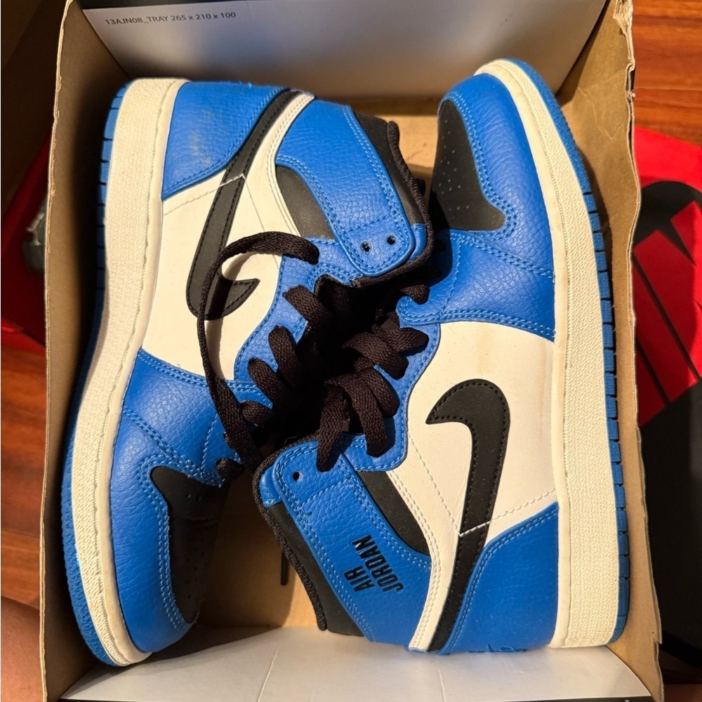 Jordan Kids Royal Blue and White Sneakers